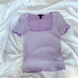 Purple ribbed top